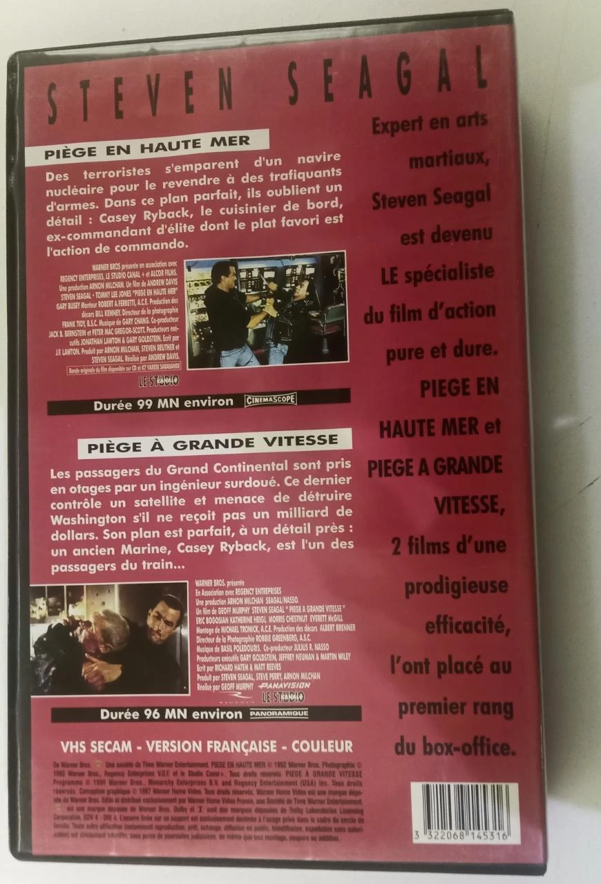 VHS Steven Seagal – Under Siege + Under Siege 2: Dark Territory – 2 movies on one – photo 4
